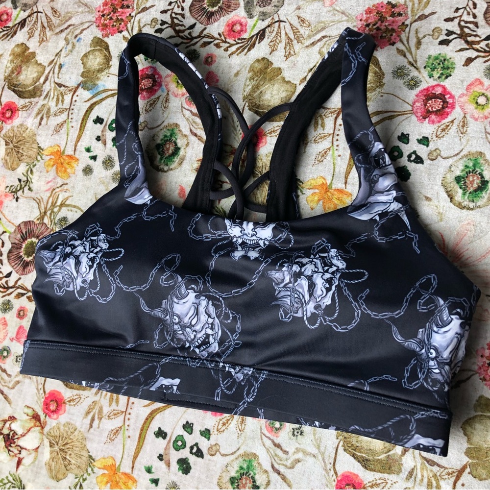Iron Yokai Oni Mask Endless Knot Bra